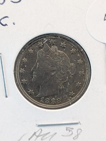 1883 Liberty Head V Nickel w/o Cents
