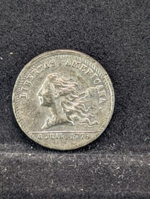 1876 Centennial Americana Libertas Phil., PA Merchant Token. REV: "Make Your Grocer Get Dobbins