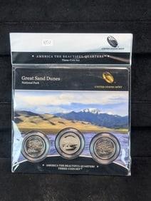 2014 P-D&S Great Sand Dunes America the Beautiful coin set from Mint. Still sealed. Books $18?