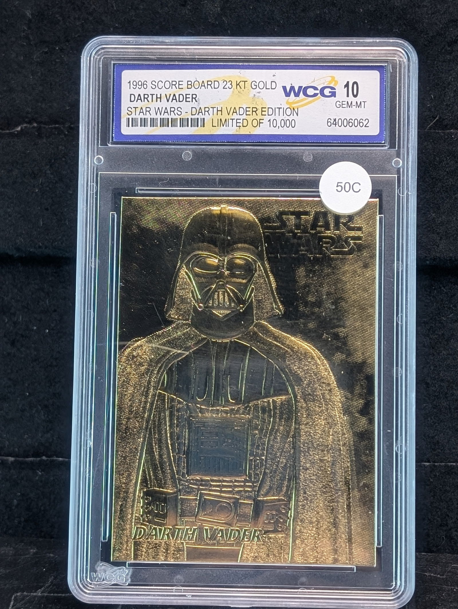 Star Wars, DARTH VADER, 23KT Gold, Sealed, Gem 10 Mint, Limited of 10,000, Darth Vader Edition! (1 of 2)