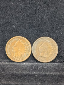 2-1906 Indian Head Pennies (Good Feathers), 119 Years Old!