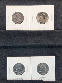 4-quarters- 1973-D, 1977-P, 1984-P & 1988-D?