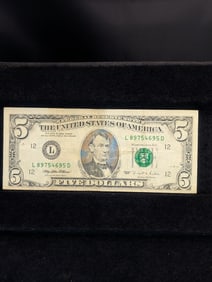 1995 $5 Bill (Error- Die Shift)