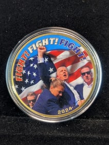 Historic, Fight-Fight-Fight Trump Token, BU-New, Novelty