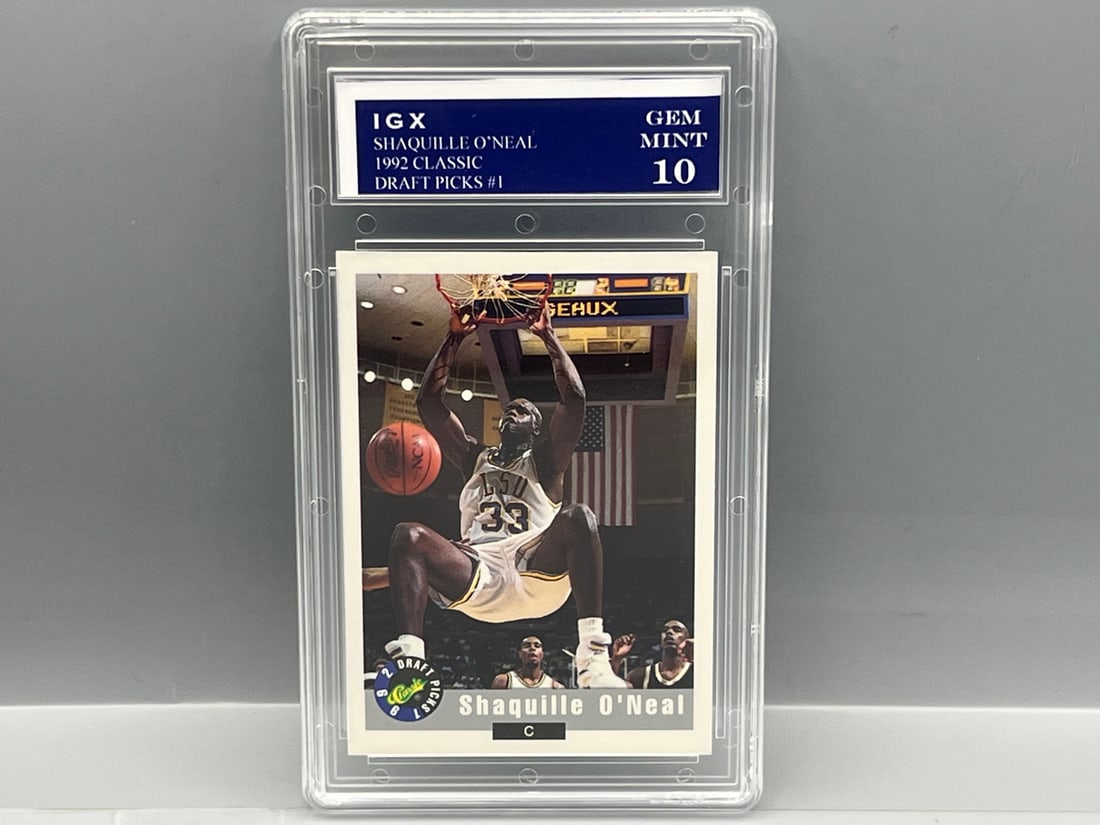 1992 Classic Draft Picks Shaquille O'Neal RC #1 Slabbed By IGX (1 of 2)