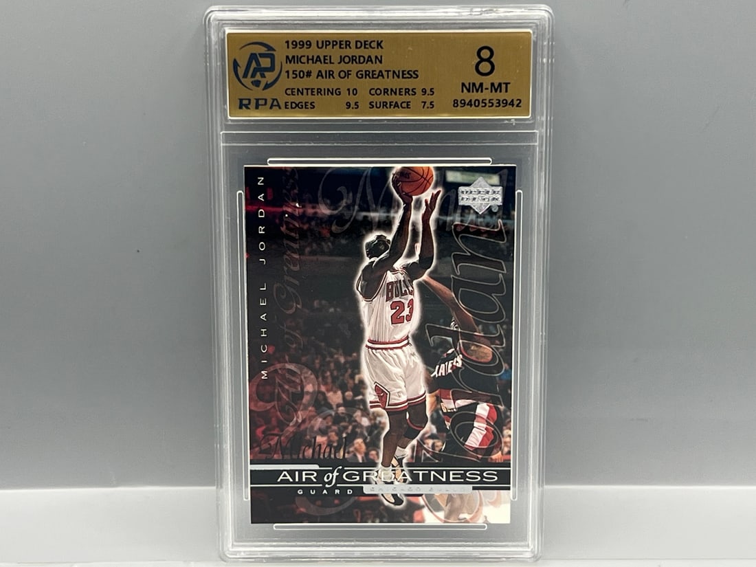 1999 Upper Deck Michael Jordan Air of Greatness #150 Slabbed By RPA Grading (1 of 2)
