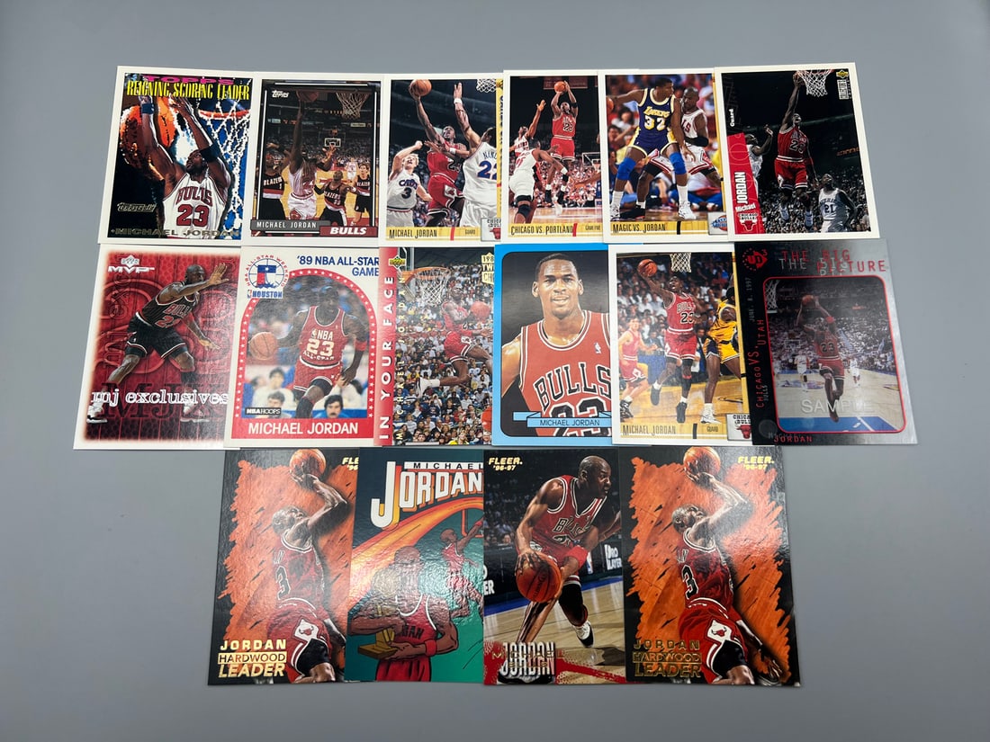 Lot of (16) Assorted Michael Jordan Basketball Cards - Varying Conditions (1 of 4)