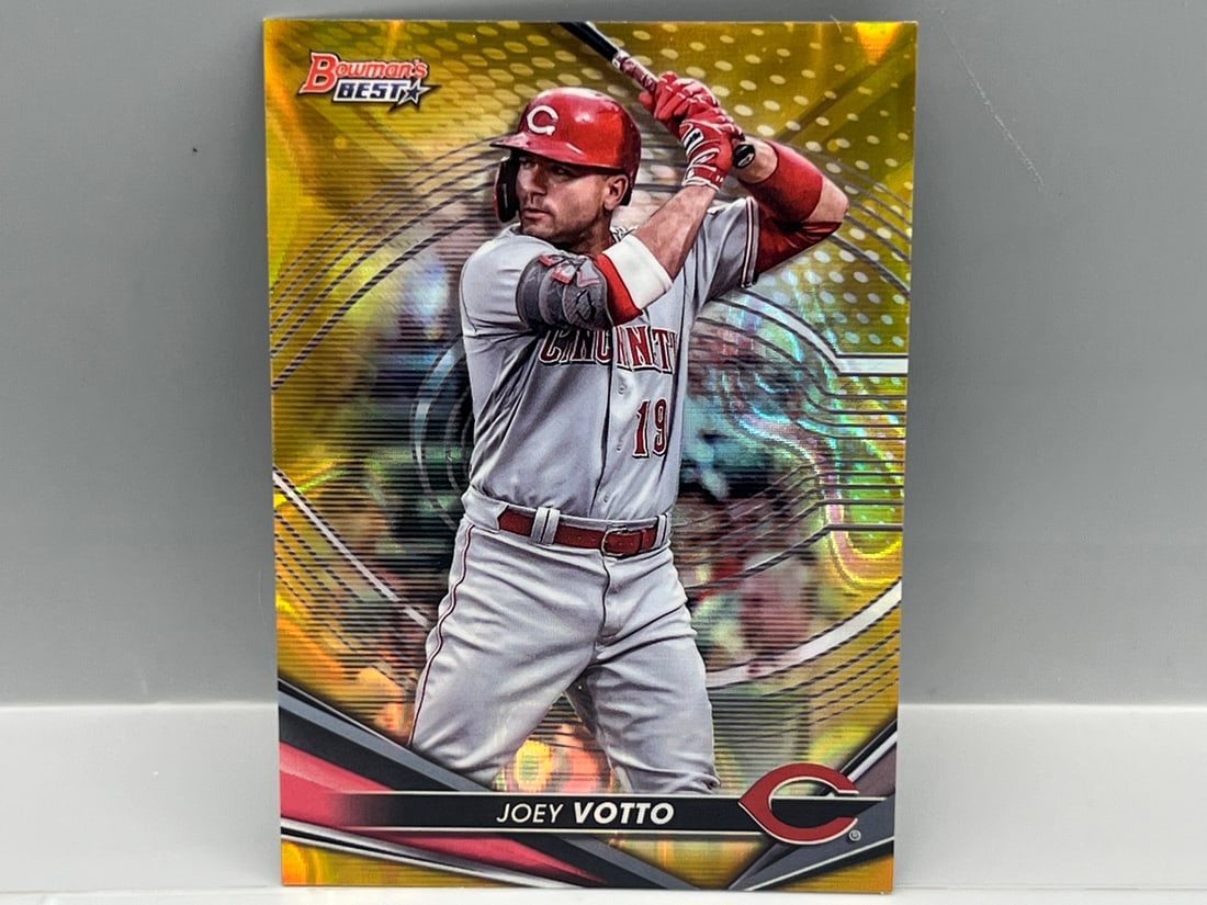 2022 Bowman's Best Joey Votto Gold Lava Refractor #/75 (1 of 2)