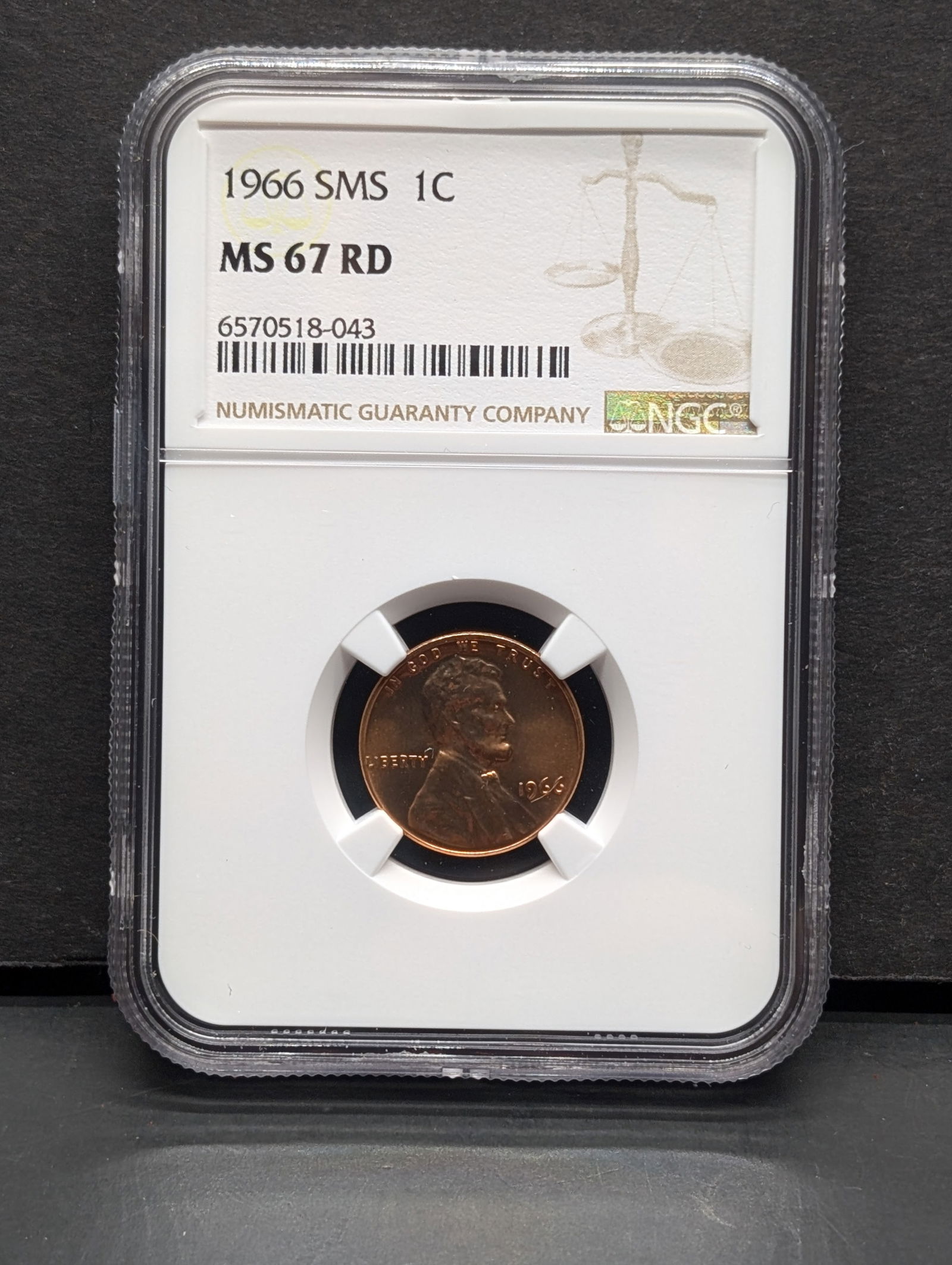 1966 SMS Lincoln Memorial Cent - NGC MS67 RD (1 of 3)