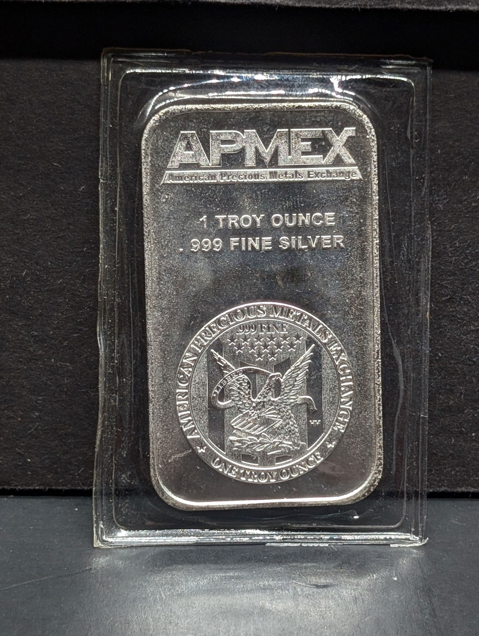 1 Oz. .999 FINE SILVER Apmex Designed Art Bar: 1 Oz. .999 FINE SILVER Apmex Designed Art Bar