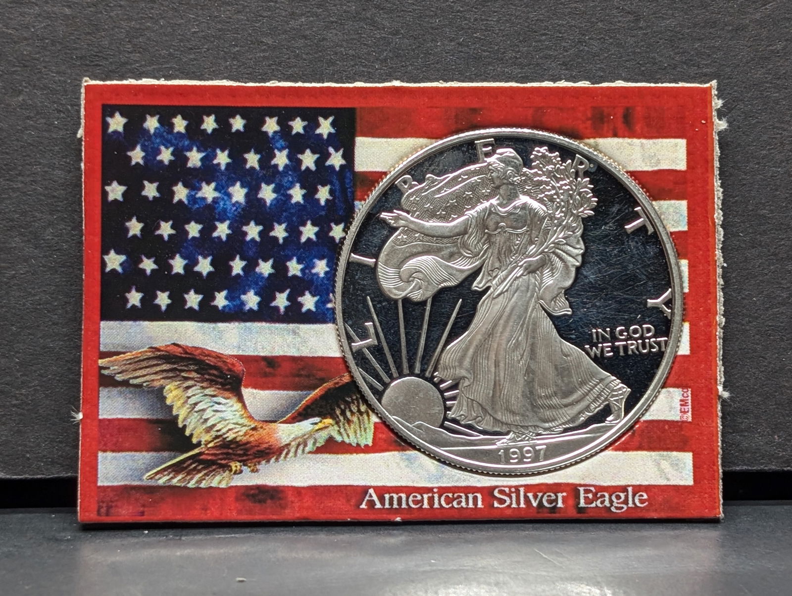 1997-P American Silver Eagle Proof .999 Fine Silver One Troy Ounce (1 of 3)