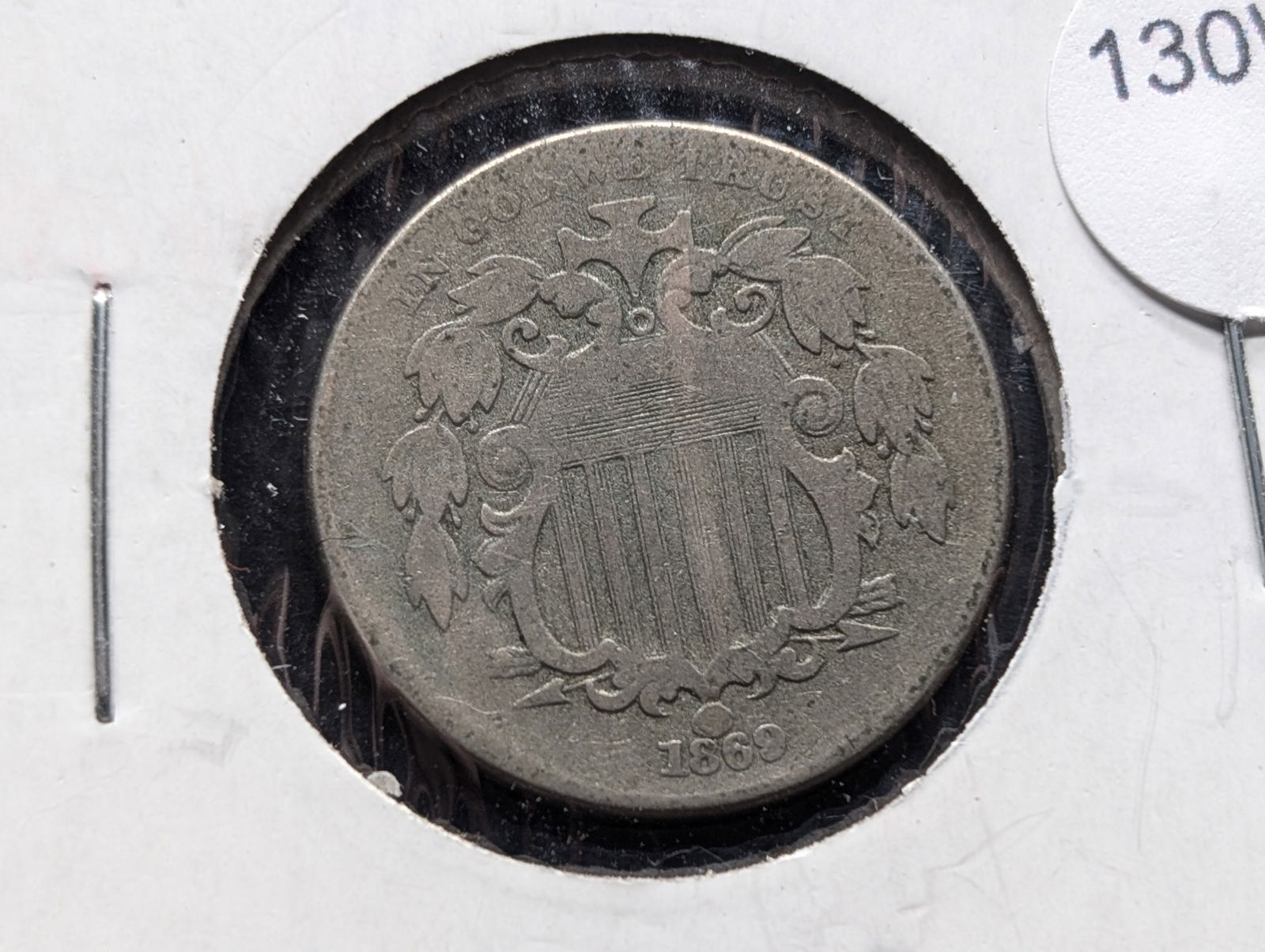 1869 U.S. Shield Nickel-No Rays G (1 of 3)