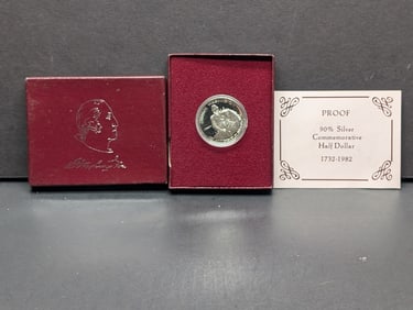 1982-S George Washington Commemorative Half Dollar 250th Birthday-90% Silver