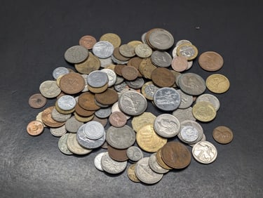 Bag of 1.10 Lbs. of Various Vintage & Modern World Coins