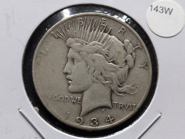1934-S Key Date Peace Dollar