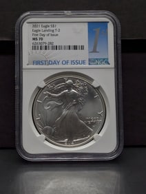 2021 Eagle Landing T-2 American Silver Eagle - NGC MS70 *First Day of Issue*