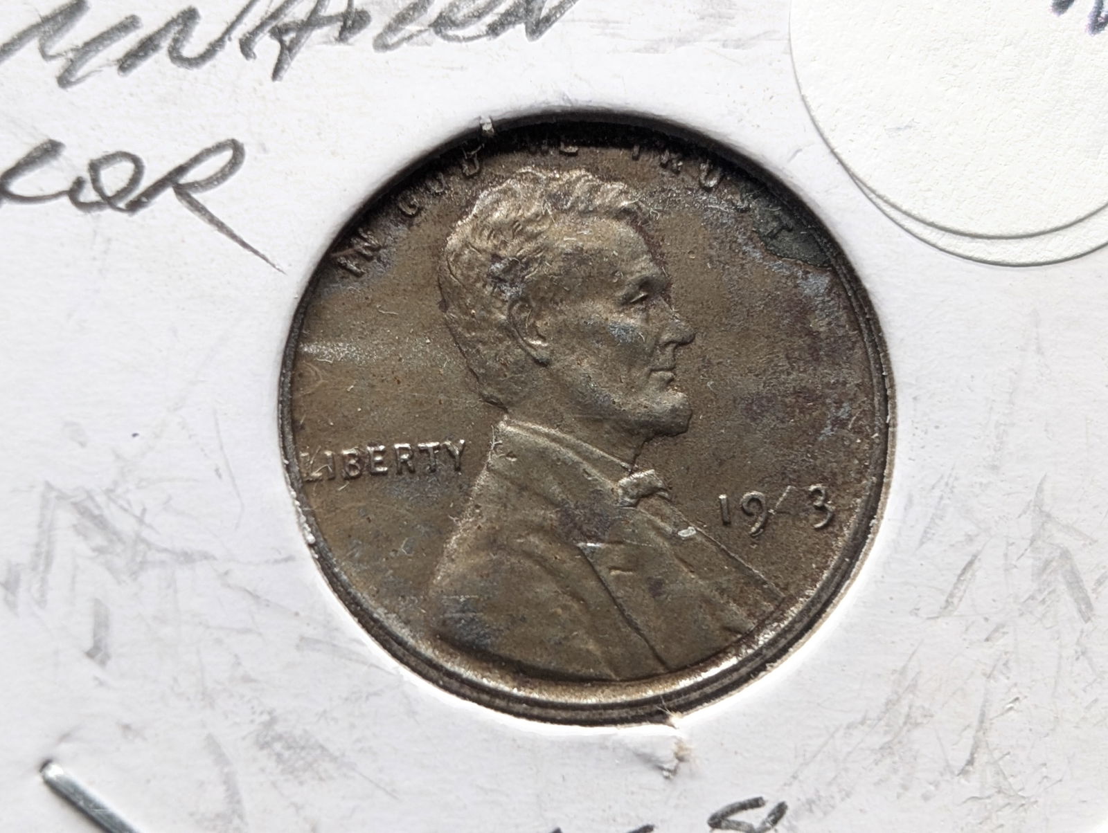 1943 Steel Lincoln Wheat Cent-Lamination Error (1 of 3)