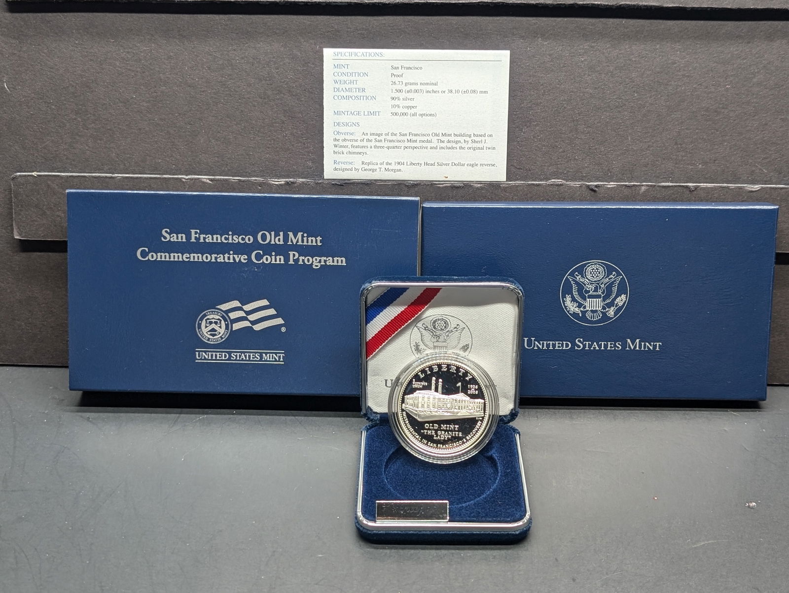 2006-S PROOF San Francisco Old Mint Commem Silver Dollar in OGP w/ COA (1 of 4)