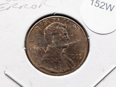 1995 Lincoln Memorial Cent-Offset Error T-4