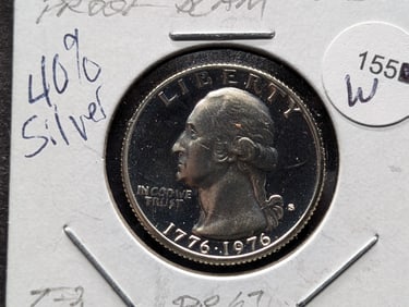 1976-S Proof DCAM 40% Silver Washington Quarter T-3