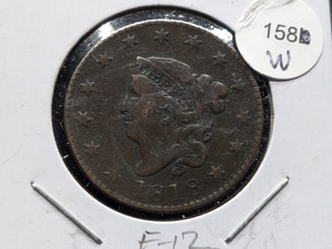 1818 Coronet Head U. S. Large Cent Very Nice Coin, Lot of Detail!