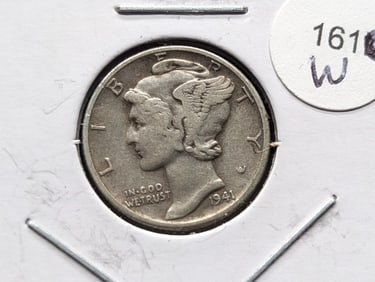 1941 Mercury Dime DDO Vg