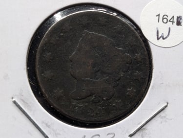 1824 Coronet Head U.S. Large Cent AG