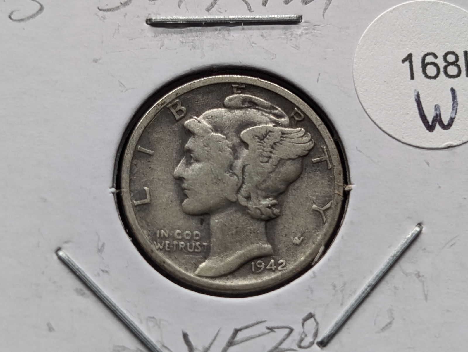 1942 D/D Mercury Dime VF (1 of 3)