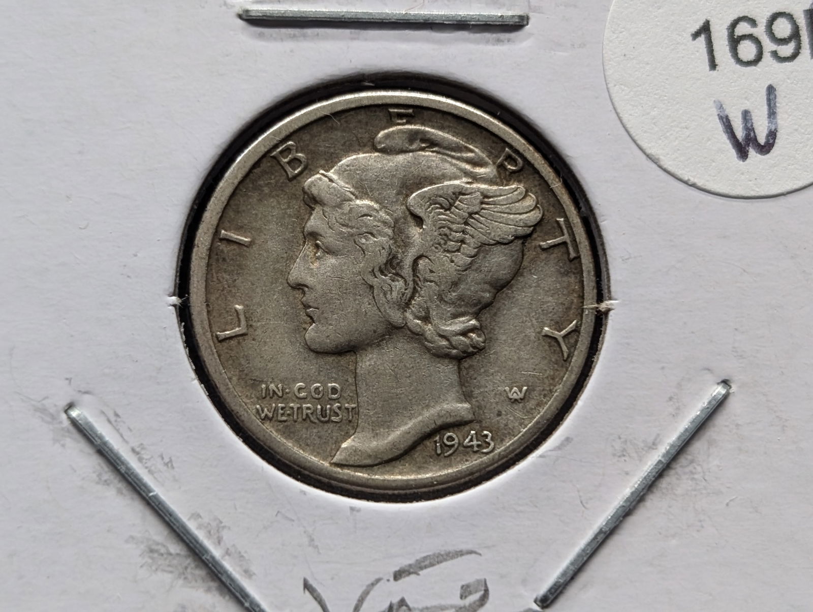 1943 D/D Mercury Dime VF (1 of 3)