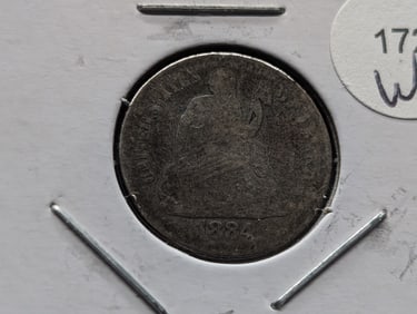 1884 Seated Liberty Dime