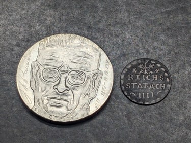 1745 German State Aachen 4 Heller *VG - KM31* & 1970 Finland 10 Silver Markkaa *MS63*