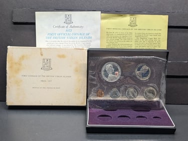 1973 British Virgin Islands Proof Set in OGP w/ COA