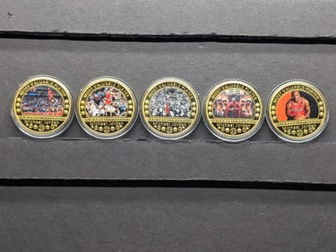 Lot of 5 Different Michael Jordan Tribute Tokens