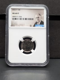 2022-P Roosevelt Dime - NGC MS68 FT