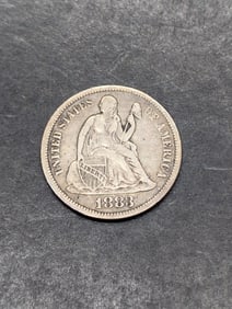 **VF** 1883 w/ Legend Seated Liberty Dime