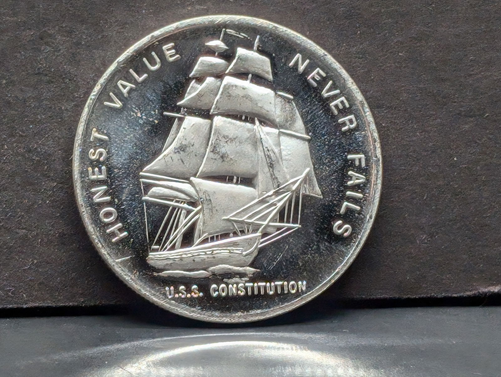 1 Oz. .999 FINE SILVER U.S.S. Constitution Designed Round (1 of 2)