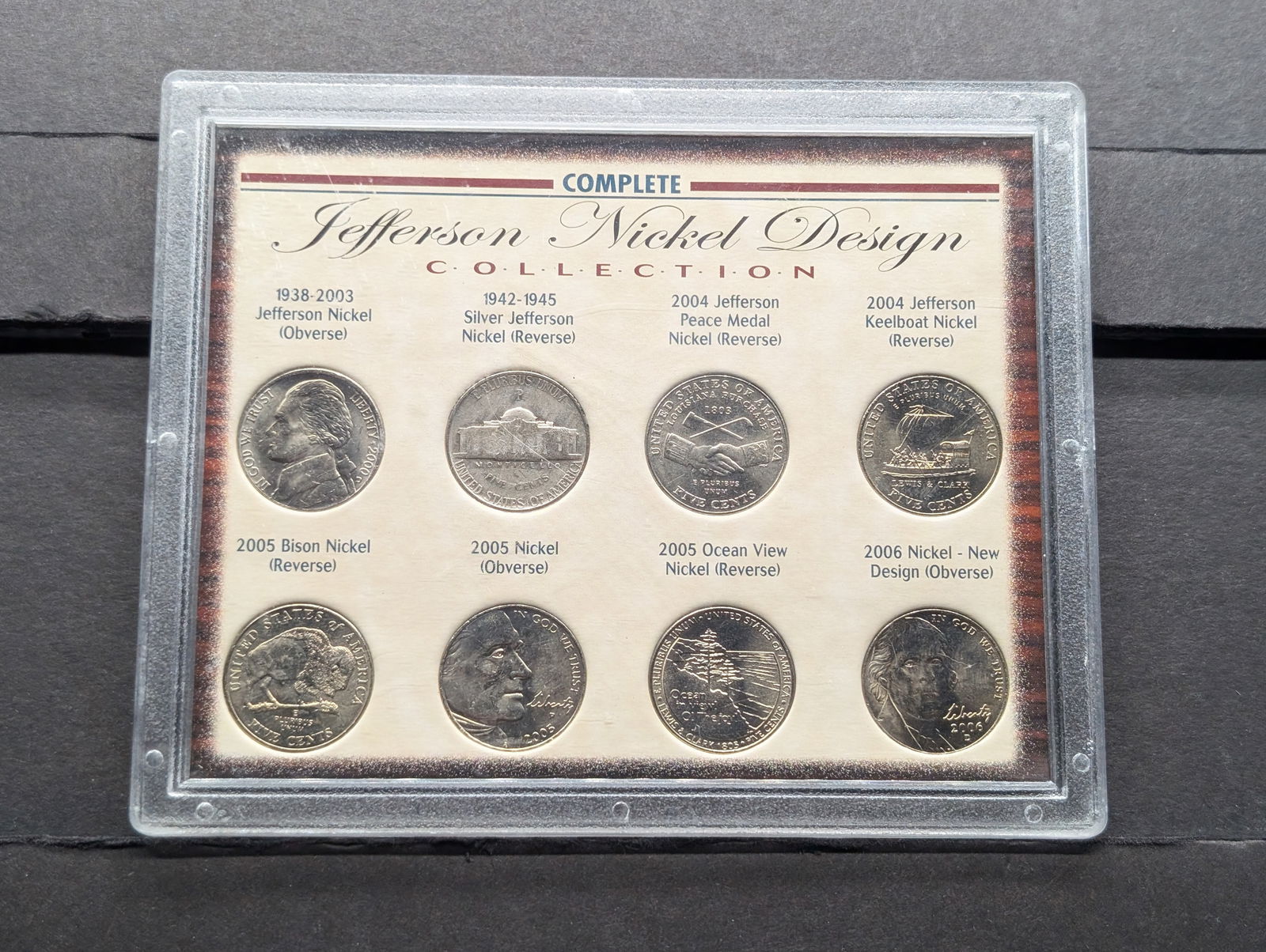 Complete Jefferson Nickel Design Collection w/ COA (1 of 2)