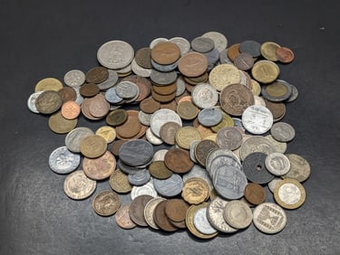 Bag of 1.70 Lbs. of Various Vintage & Modern World Coins