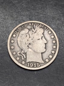 **VG/FINE** 1915-S Barber Silver Half Dollar
