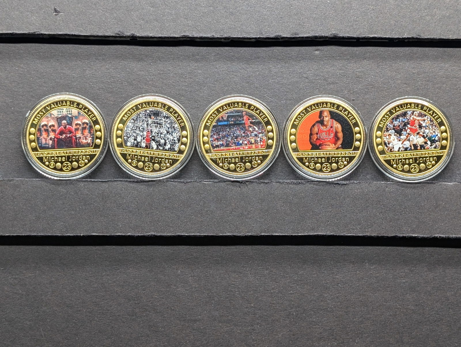 Lot of 5 Different Michael Jordan Tribute Tokens (1 of 4)