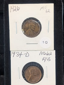 Lincoln Wheat Cents 1926 , 1934-D