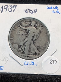 1937 Walking Liberty Half Dollar