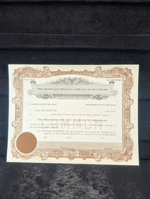 Mortgage Finance Stock Certificate Never issued