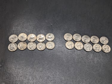 (10) each 2004-P & D Jefferson Nickels