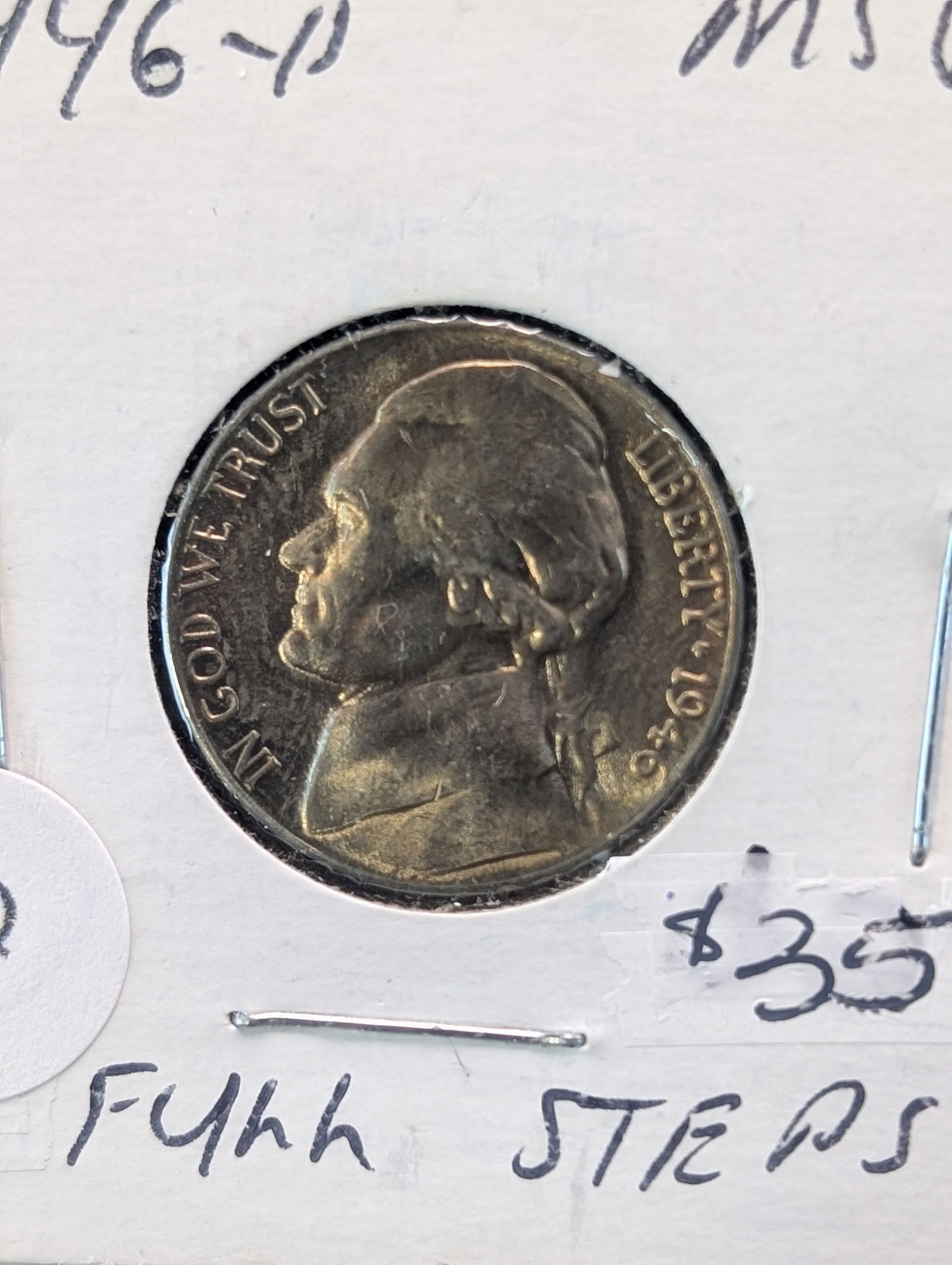 1946-D Jefferson Nickel  with full steps (1 of 2)