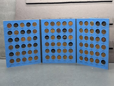 #1 Lincoln Cents in Whitman Album, 68 total coins
