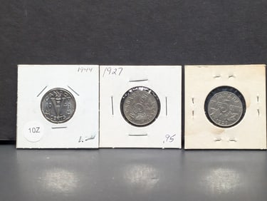 1927, 1929, 1944 Canada scarce nickels