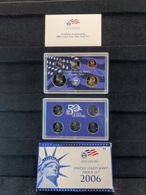 United States Mint Proof Set 2006-S 10 coins, includes State Quarter OGP