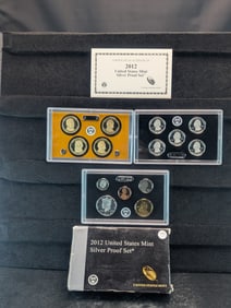 2012-S United States SILVER 14-Coin Proof Set With Original Gov't Packaging & COA. Grey Sheet Bid