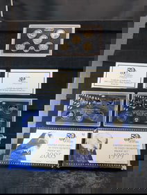 United States Mint 50 State Quarters Proof Sets 1999-S, 2005-S in OGP & ATB 2017-S Quarters Proof